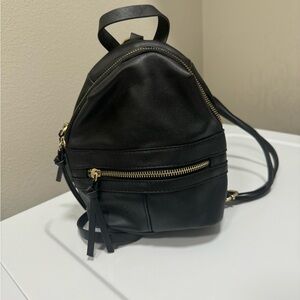 Black mini backpack
